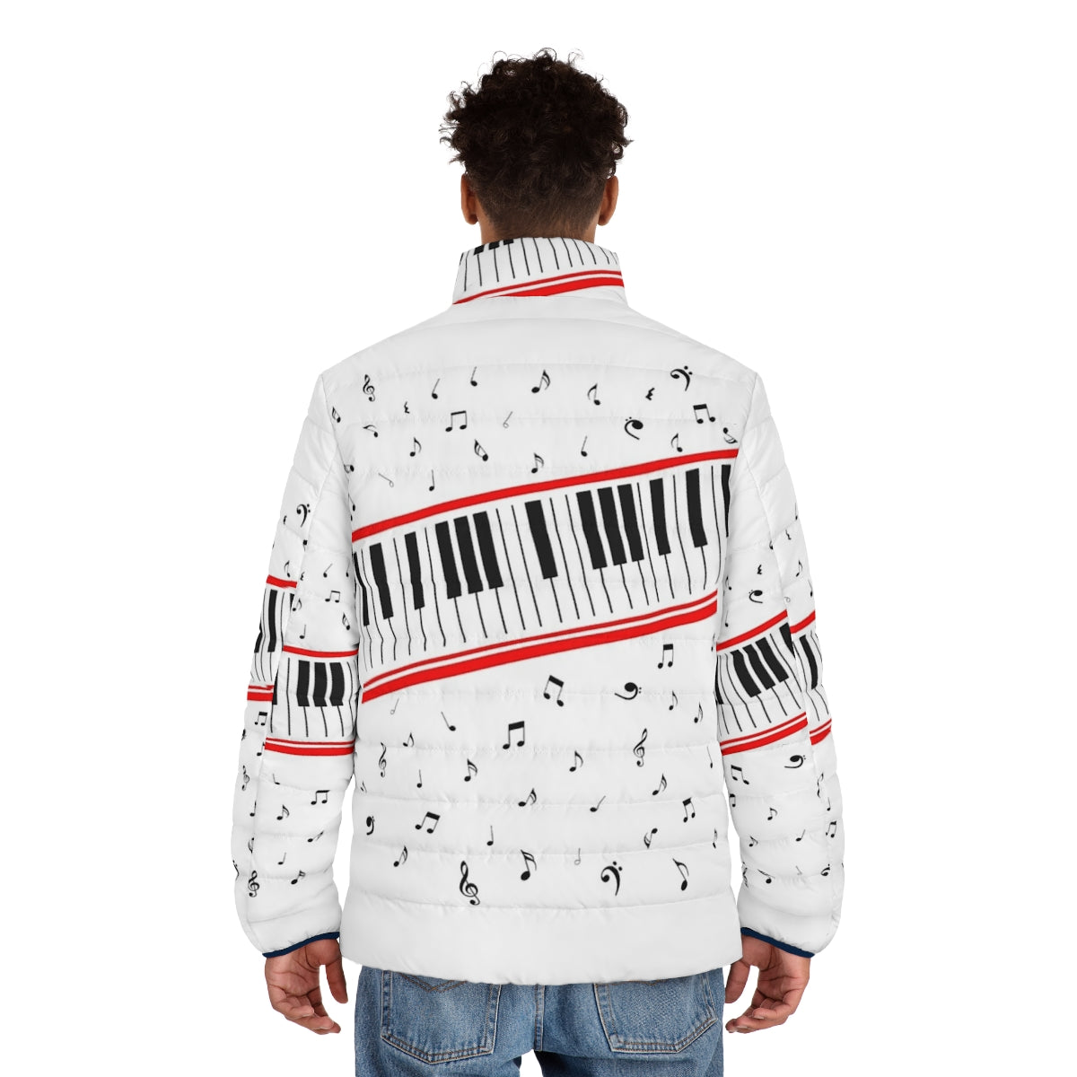 Michael Jackson "Beat It" Piano Puffer Jacket - men back