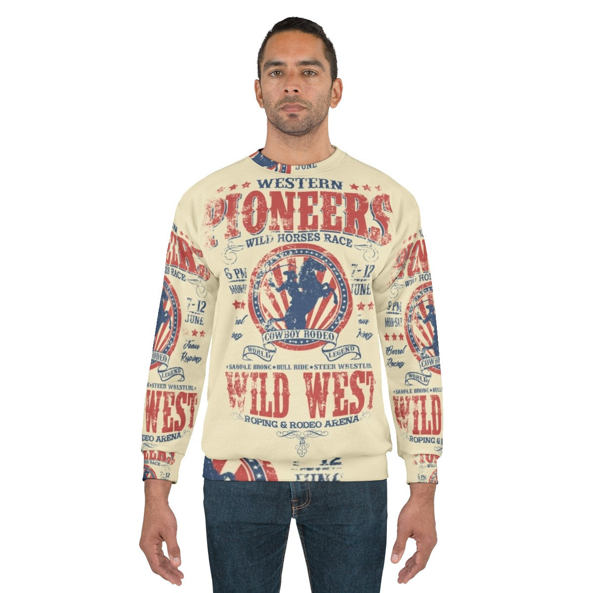 Vintage Western Pioneers Sweatshirt - men