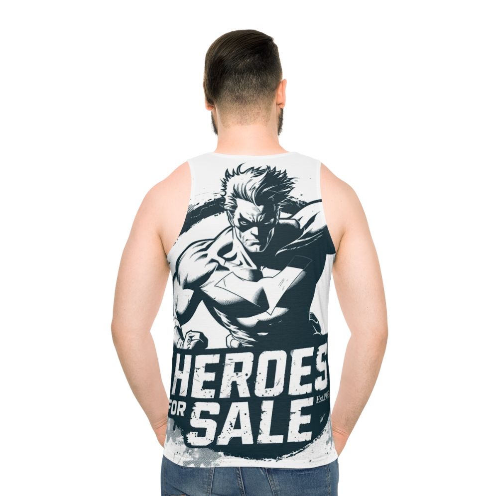 Unisex superhero tank top from the 1993 movie - men back