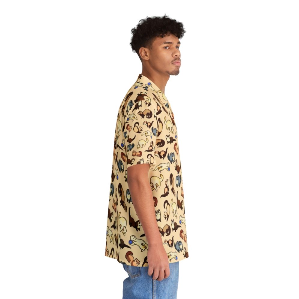 Vibrant Cat Snakes Hawaiian Shirt with Tropical Animal Print Pattern - People Pight