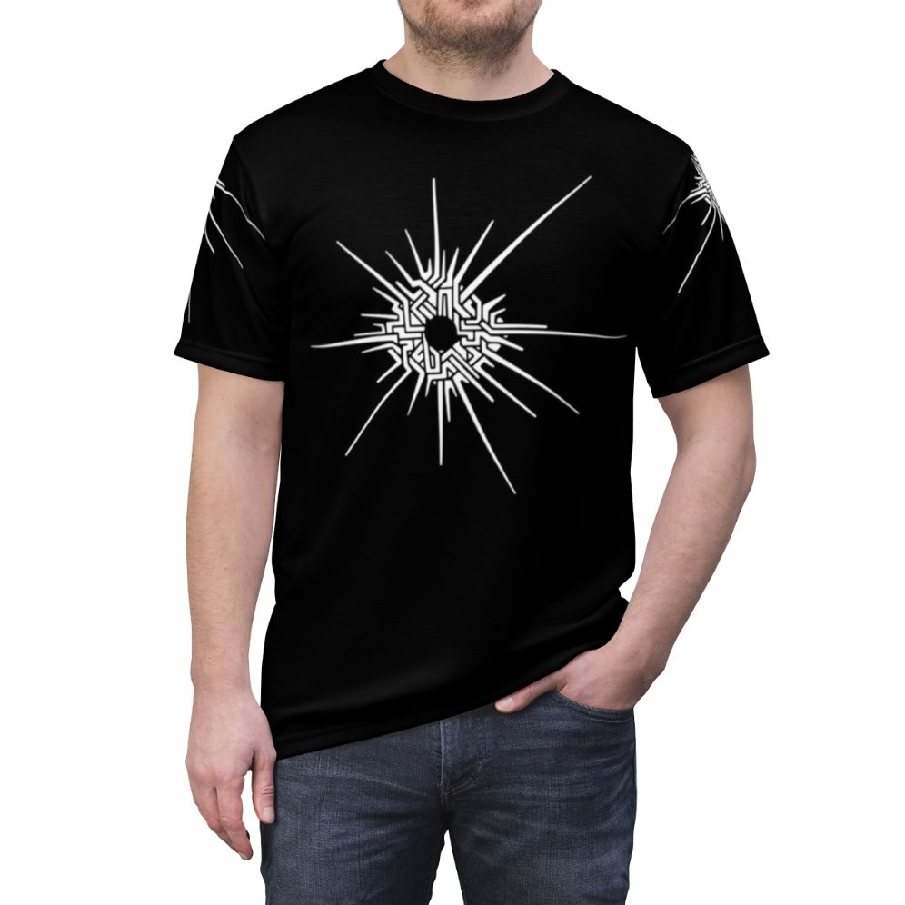 Outer Wilds themed t-shirt featuring the iconic Eye of the Universe design - men front