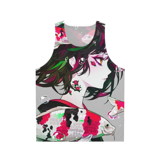 Vivid koi fish design unisex tank top