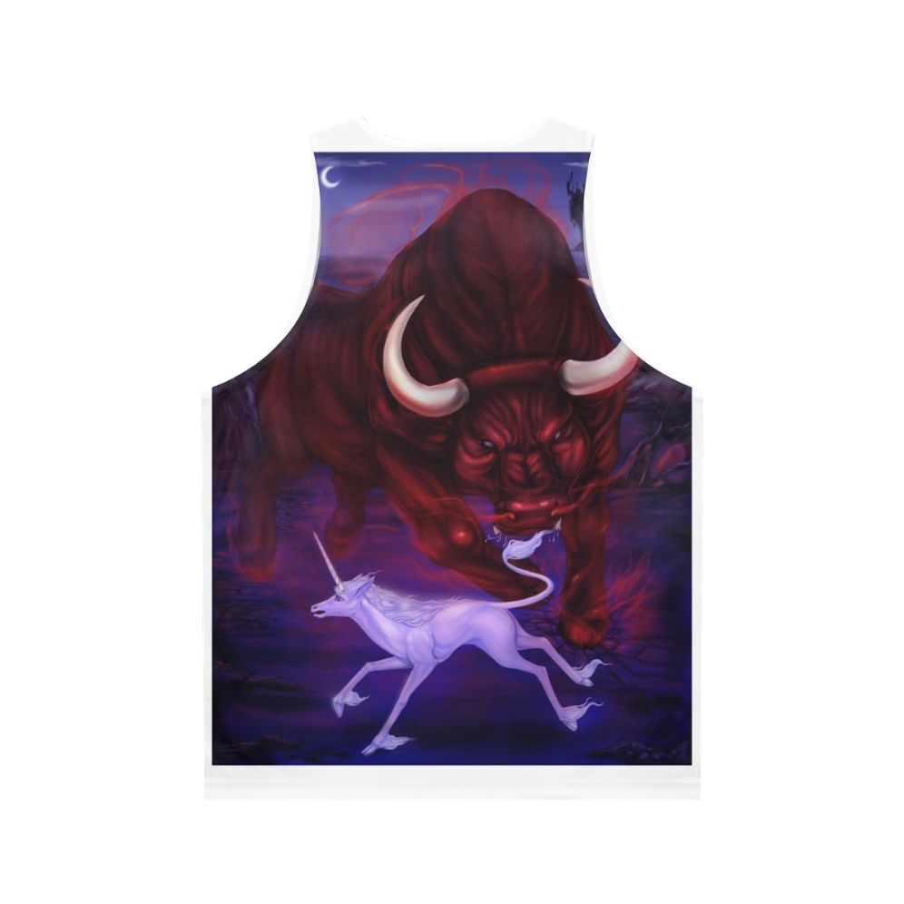 Unicorn and Bull Unisex Fantasy Tank Top - Back