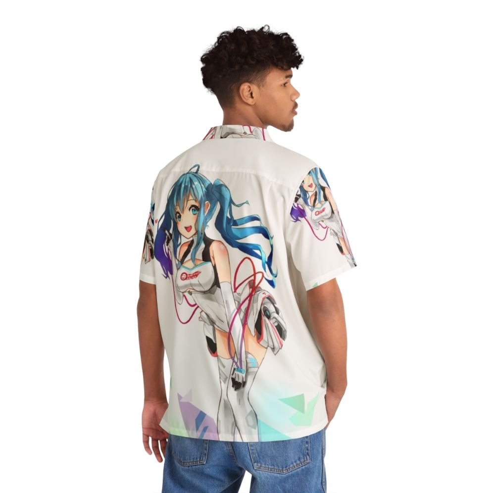 Hatsune Miku Racing Hawaiian Shirt - People Back