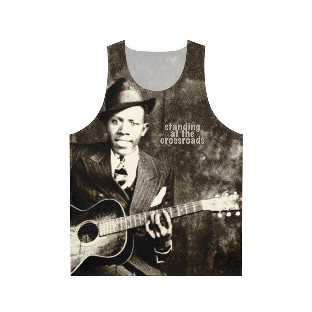 Blues guitar crossroads unisex tank top