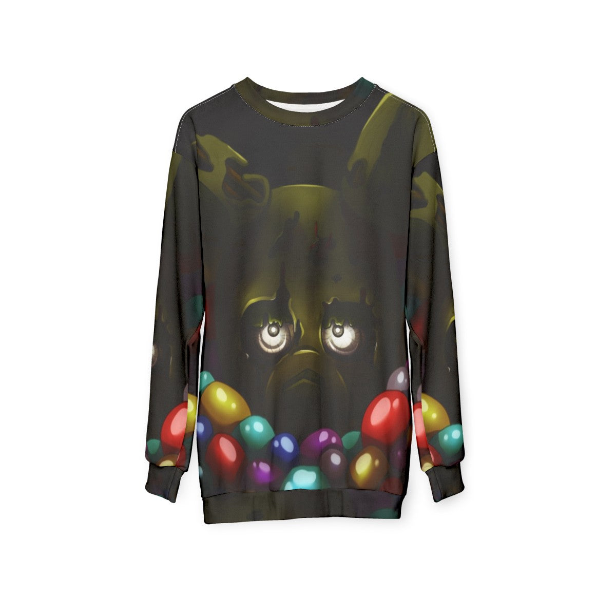 Springtrap Into The Pit V1 FNAF Horror Sweatshirt - hanging