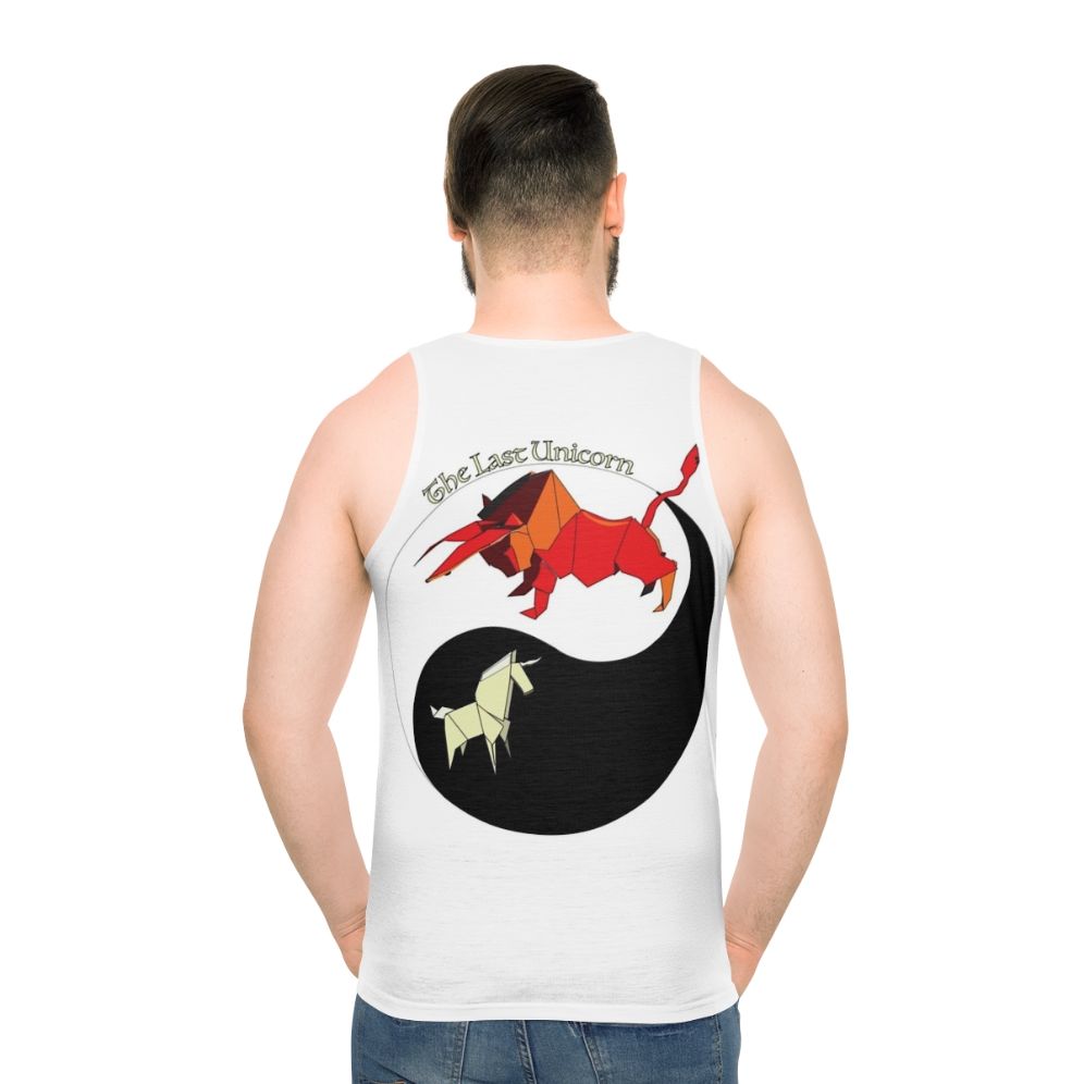 The Last Unicorn Yin Yang Origami Tank Top - men back