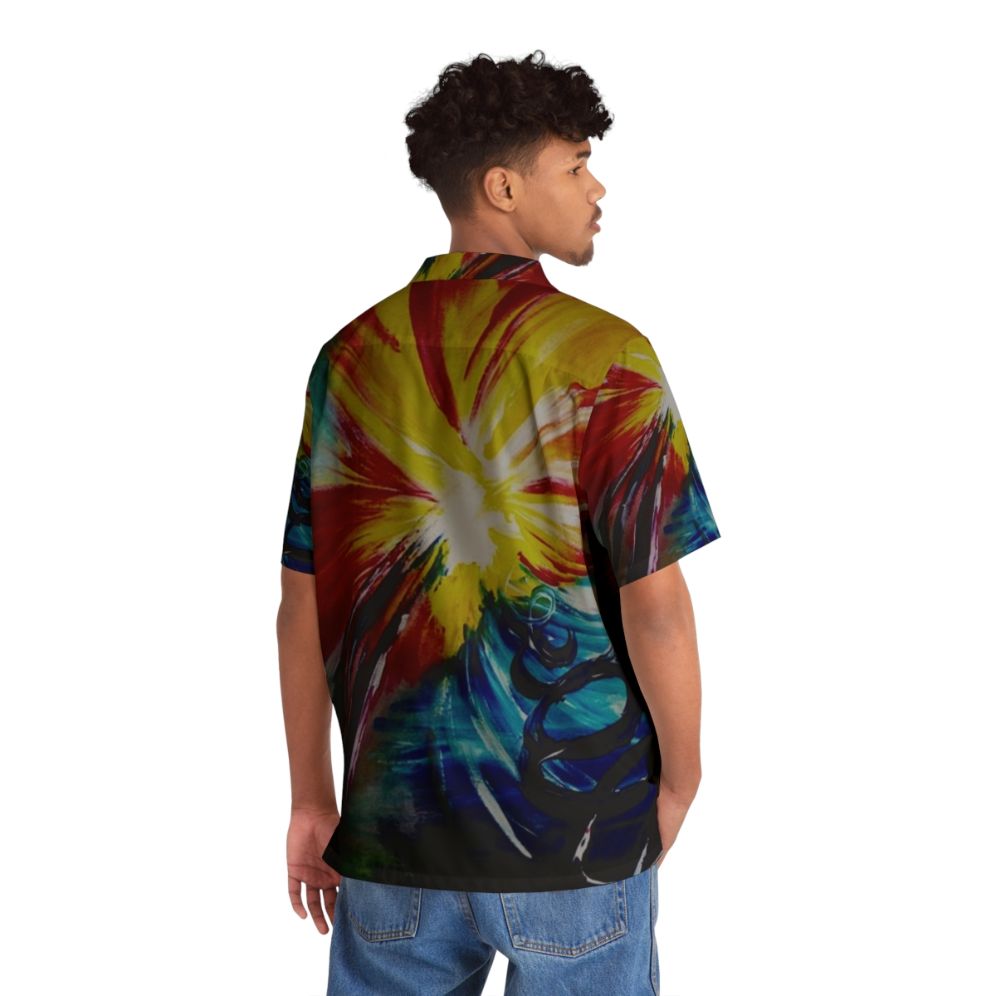 Bipolar Hawaiian Shirt with Colorful Abstract Design - People Back