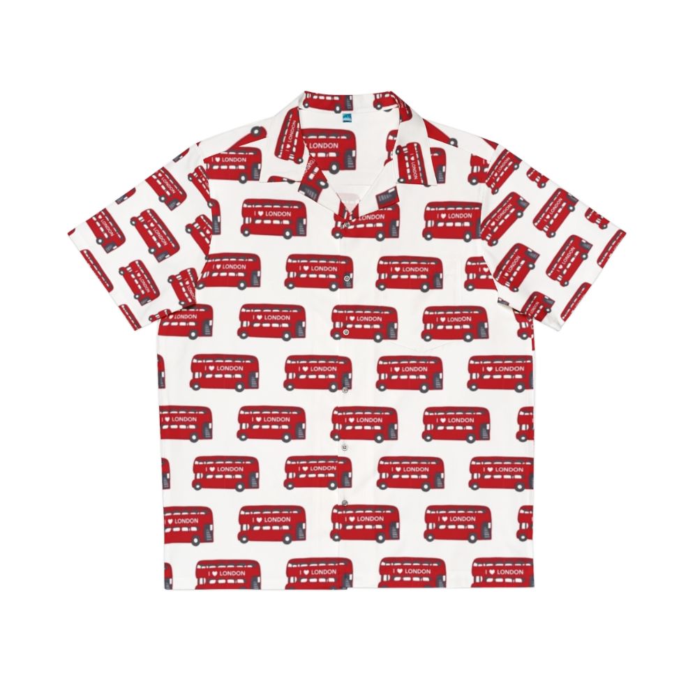 London bus pattern Hawaiian shirt