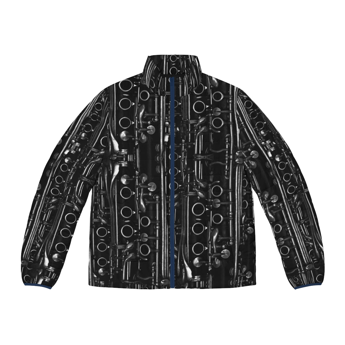 Clarinets All Over Print Puffer Jacket