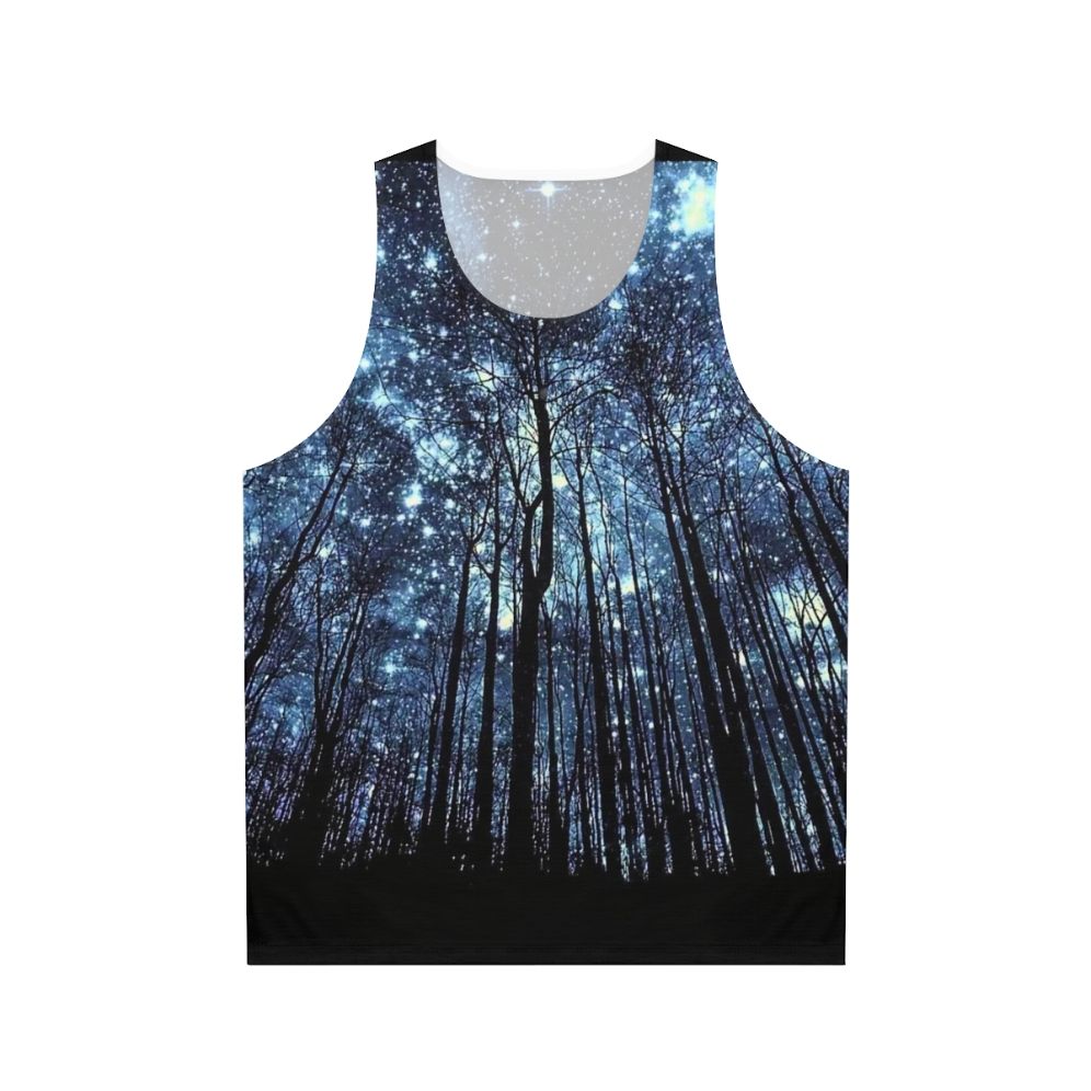 Galaxy and stars unisex tank top