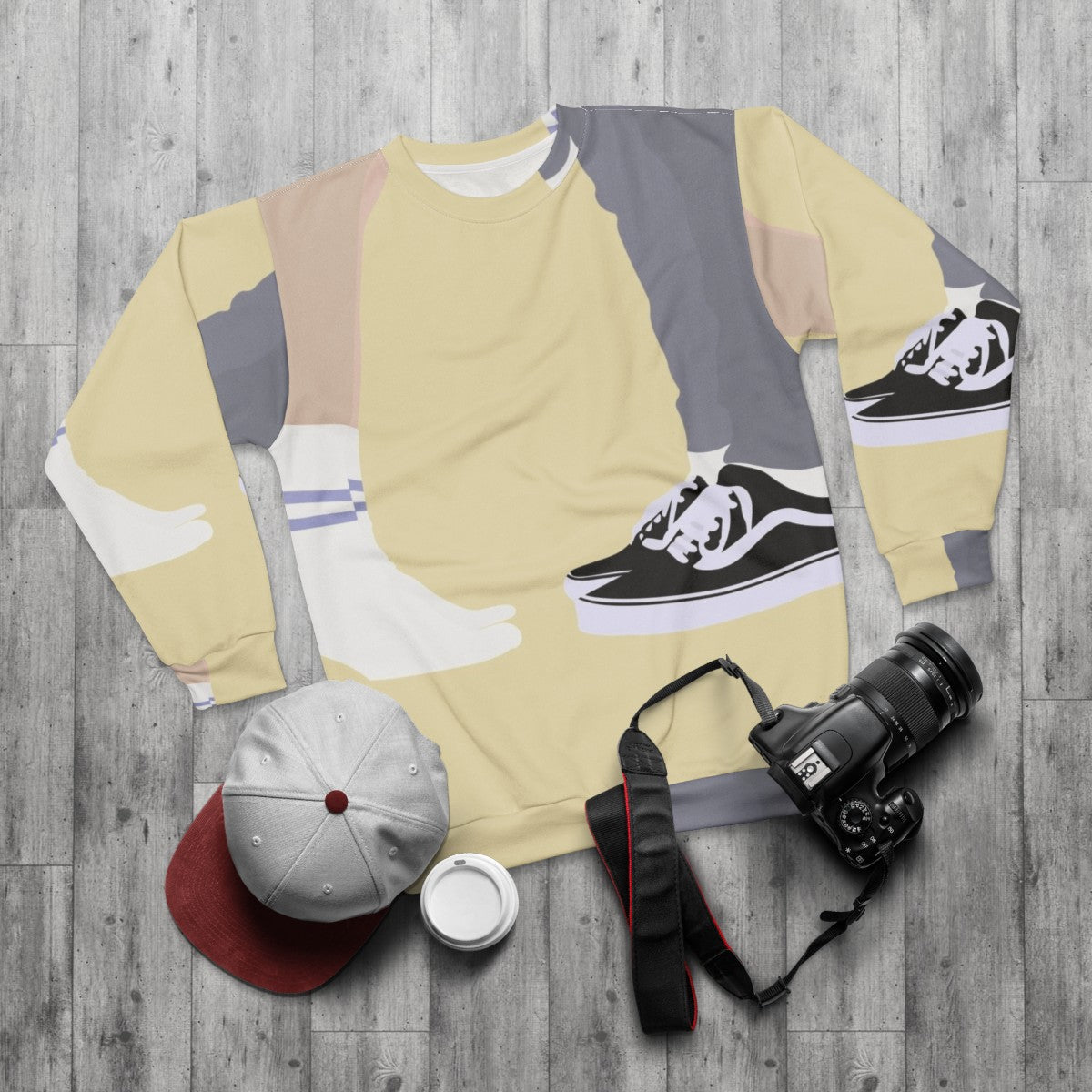 Heartstopper Nick and Charlie Feet Sweatshirt - flat lay