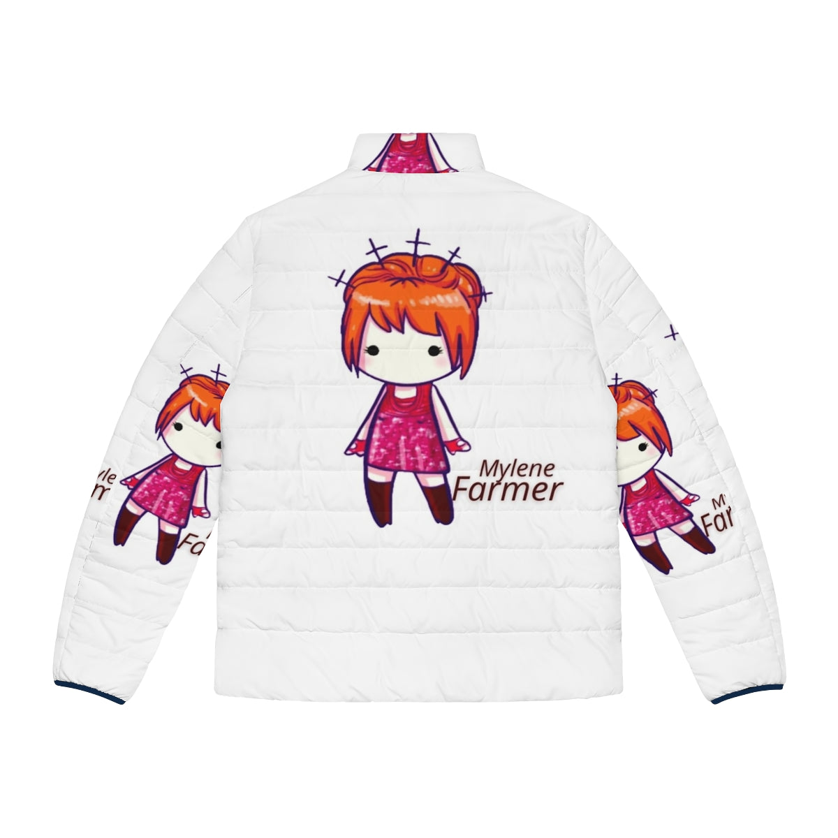 Mylene Farmer Puffer Jacket - Cozy and Fashionable Outerwear Inspired by the Legendary French Singer - Back