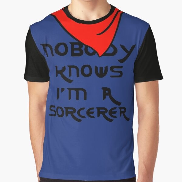 Merlin "Nobody Knows I'm a Sorcerer" graphic t-shirt design