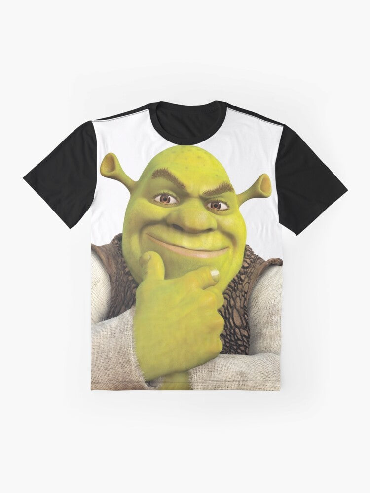 Shrek graphic t-shirt featuring the beloved ogre character - Flat lay