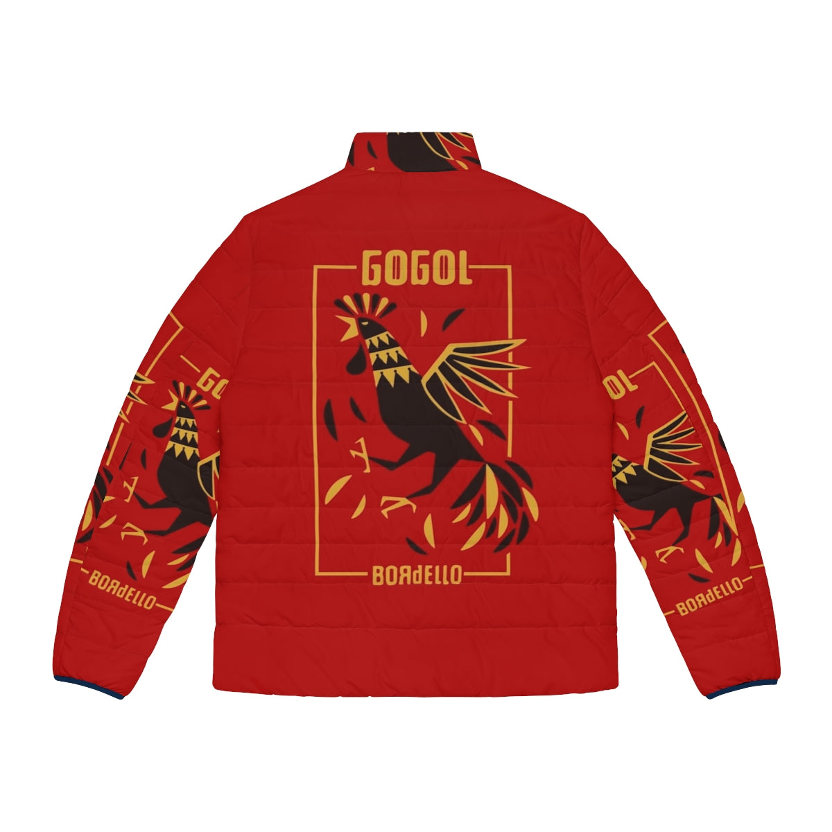 Gogol Bordello Boulder Theater Puffer Jacket featuring Eugene Hutz, lead singer of the Ukrainian gypsy punk band - Back