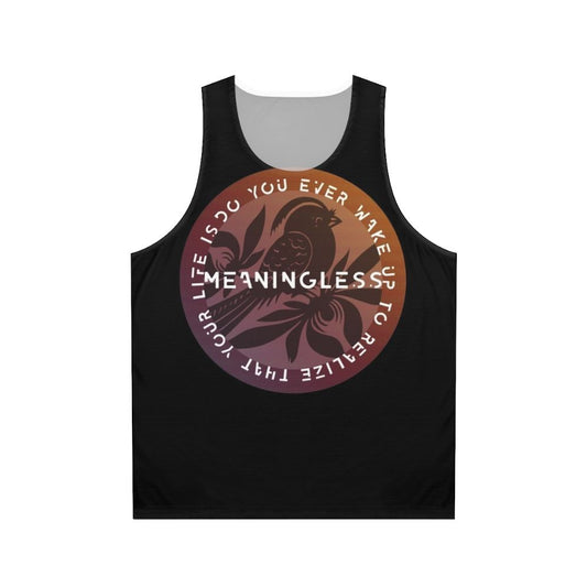 Unisex tank top with inspiring band lyric quote