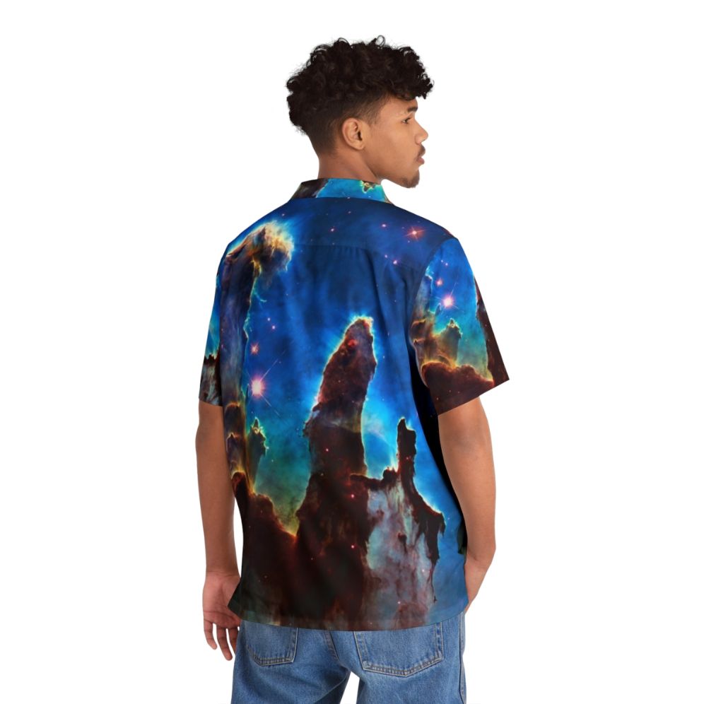 Pillars of Creation Hawaiian Shirt featuring stunning space imagery from the Hubble Telescope - People Back