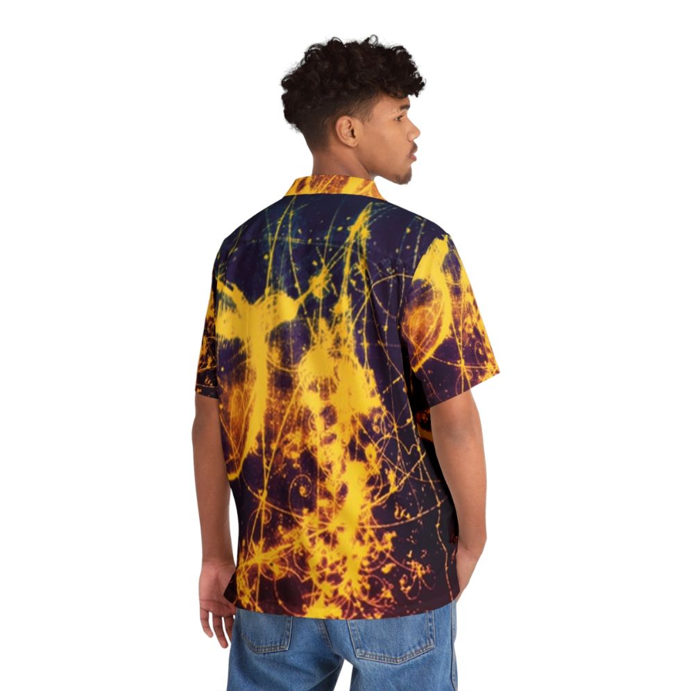 Bubble Chamber Hawaiian Shirt - Particle Physics Inspired Abstract Design - People Back