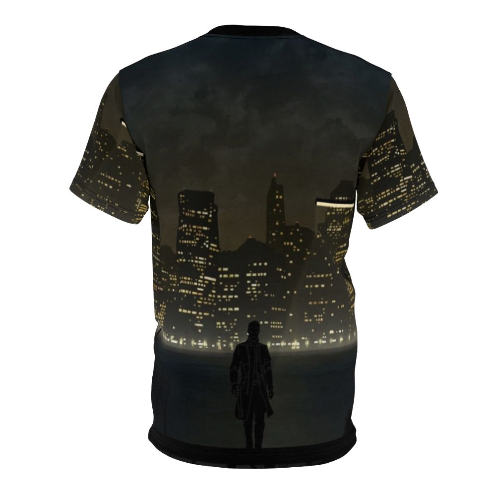 Deus Ex inspired t-shirt featuring warriors and landscapes - Back