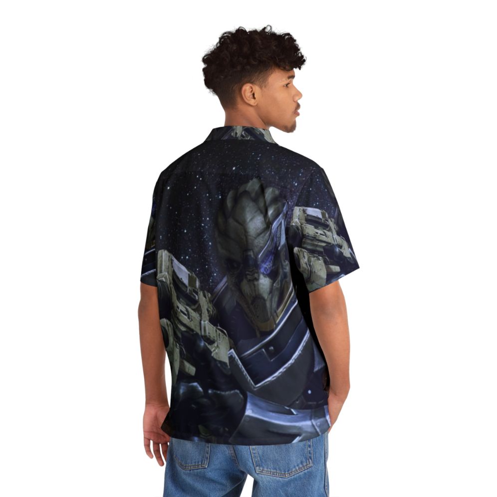 Garrus Vakarian Hawaiian Shirt - Mass Effect Inspired Alien Apparel - People Back