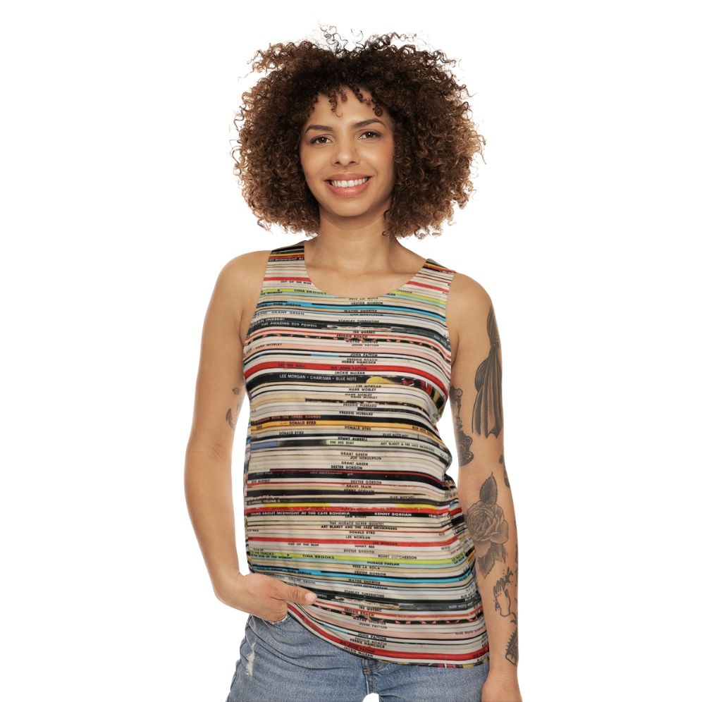 Blue Note Vinyl Records Inspired Unisex Tank Top - women