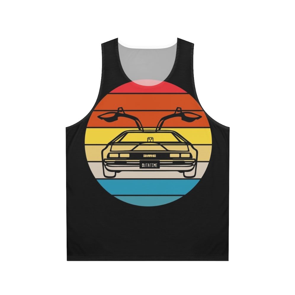 Delorean Sunset Unisex Tank Top