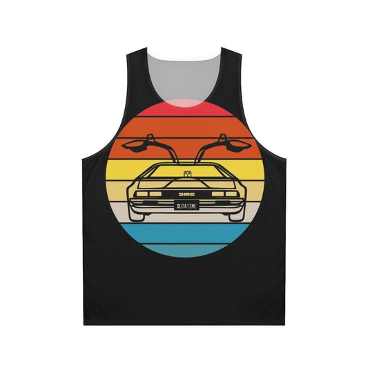 Delorean Sunset Unisex Tank Top