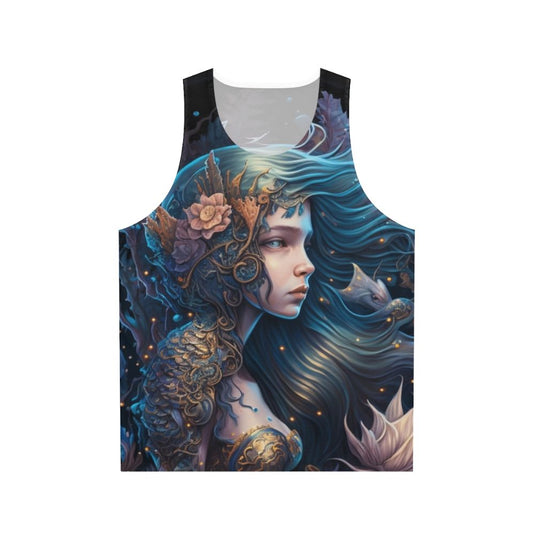 Unisex tank top featuring mythical sea creatures