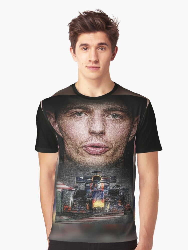 Max Verstappen Formula 1 Racing Graphic T-Shirt - Men