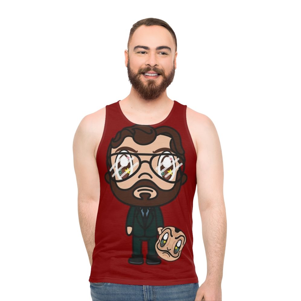 Teacher The Paper House Money Heist Netflix Unisex Tank Top - men