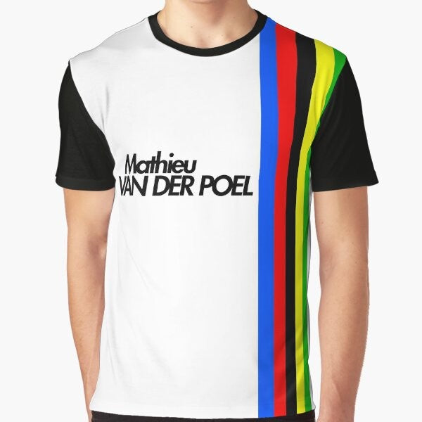 Mathieu van der Poel World Champion cycling graphic t-shirt