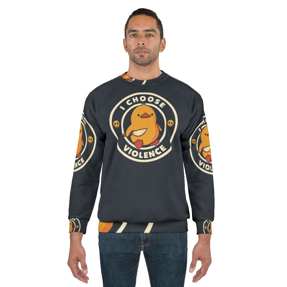 I Choose Violence Funny Duck Sweatshirt - men