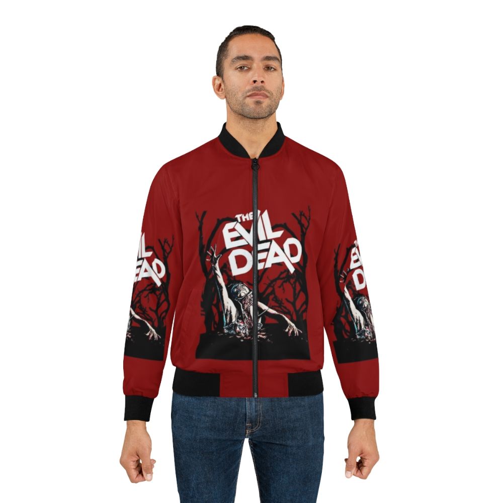 Evil Dead horror-themed bomber jacket featuring Ash Williams, the main character from the Evil Dead franchise - Lifestyle