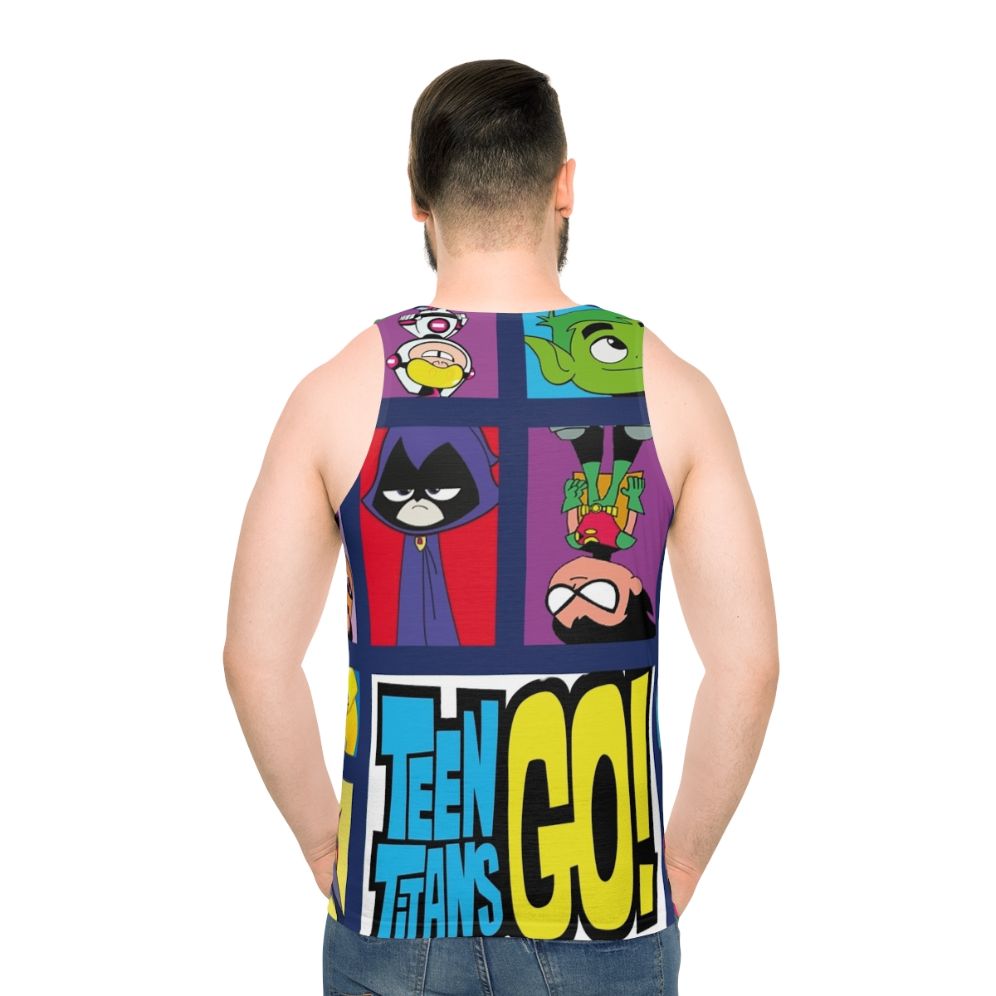 Teen Titans Unisex Tank Top - men back