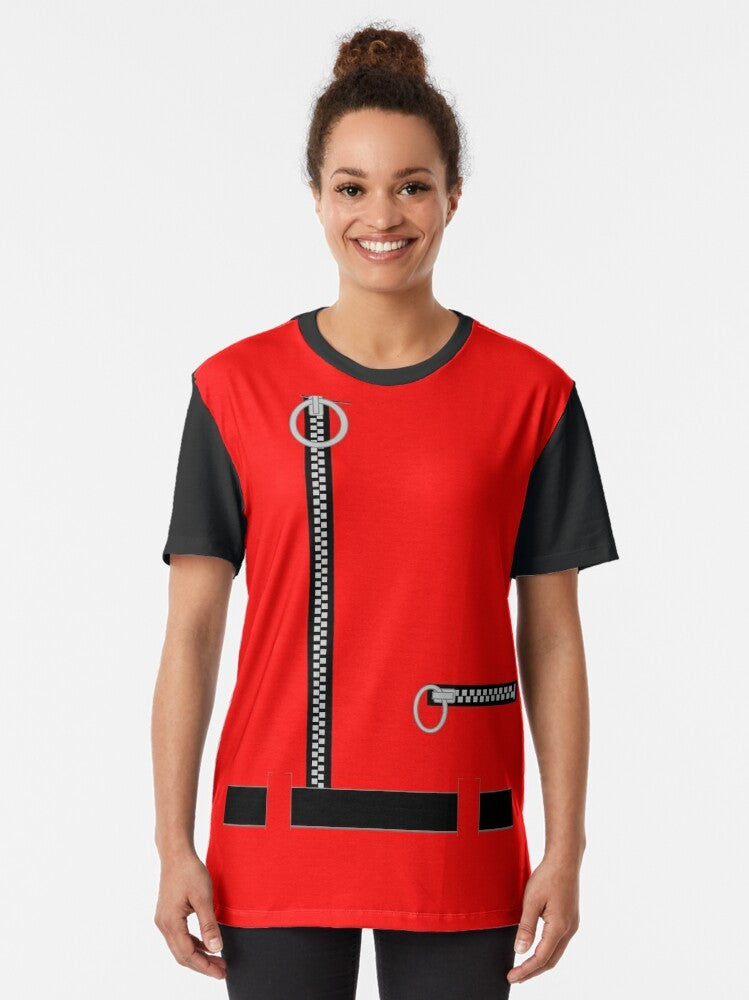 Captain Scarlet graphic t-shirt featuring a retro-style design for cosplay and role play - Women