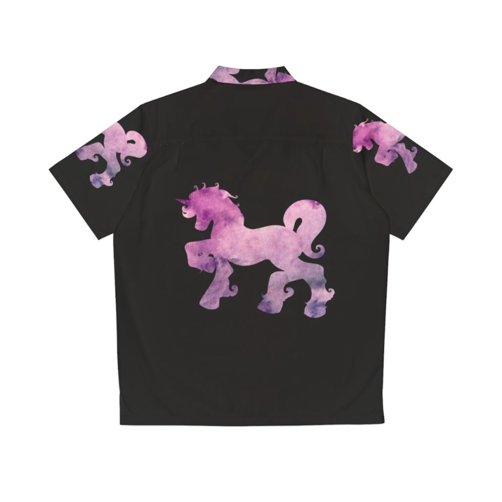 Watercolor Unicorn Hawaiian Shirt - Back