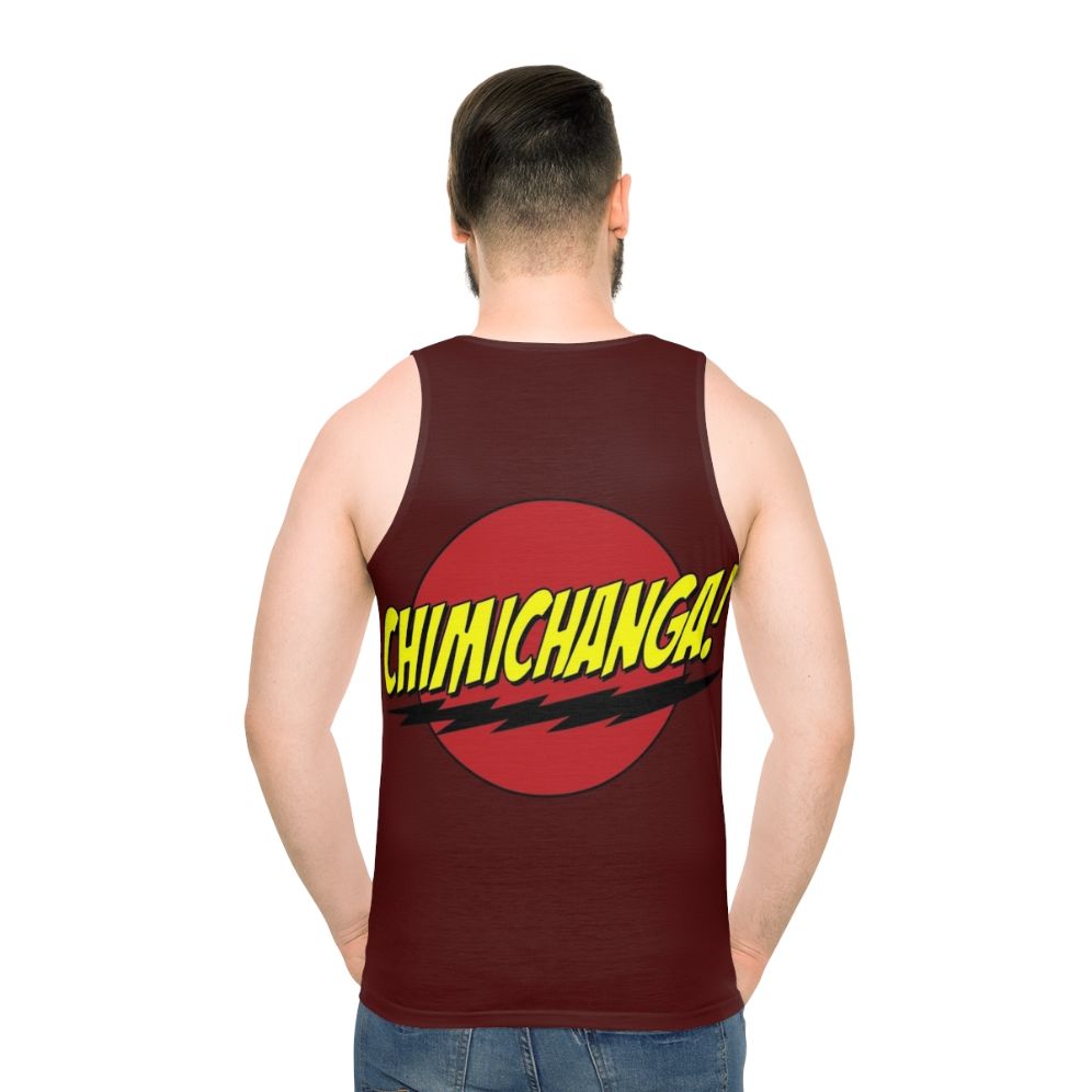 Chimichanga Logo Unisex Tank Top - men back