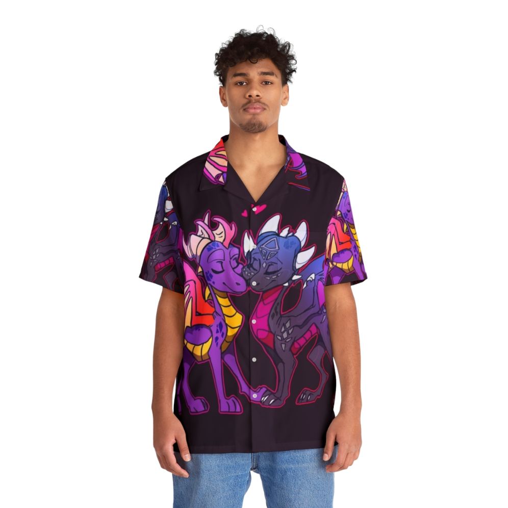 Spyro the Dragon Inspired Hawaiian Shirt - People Front