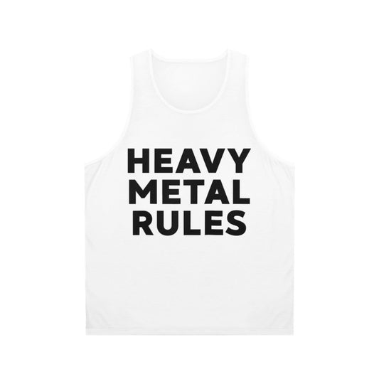 Unisex Heavy Metal Rules Graphic Tank Top