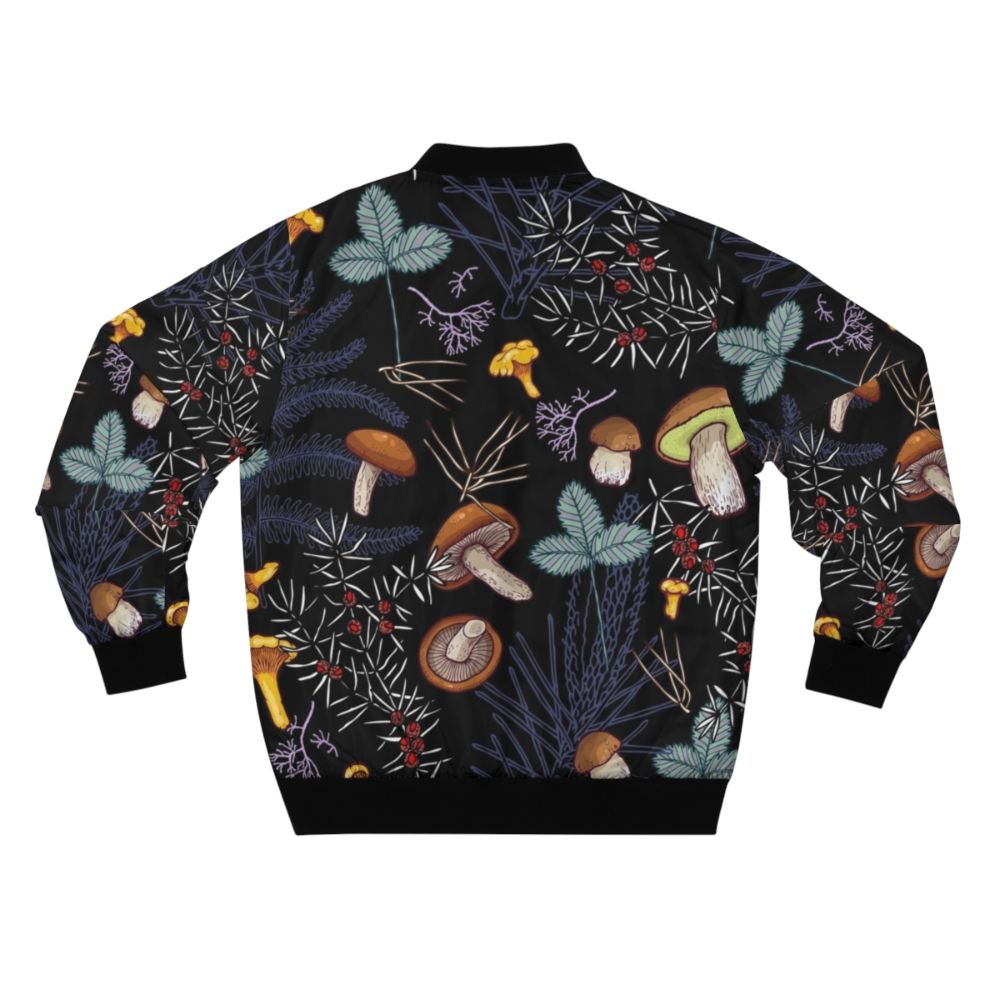 Dark forest mushroom pattern bomber jacket - Back