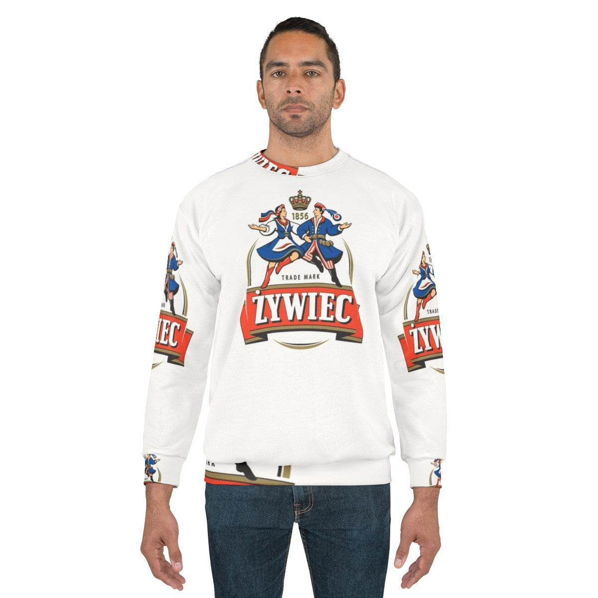 Polish Zywiec Beer Sweatshirt featuring the Polska Eagle Crest - men