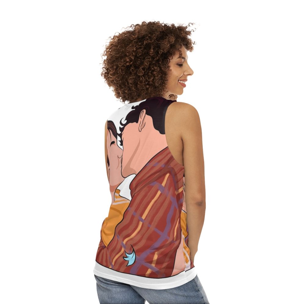 Heartstopper Netflix Nick and Charlie Kissing Tank Top - women back