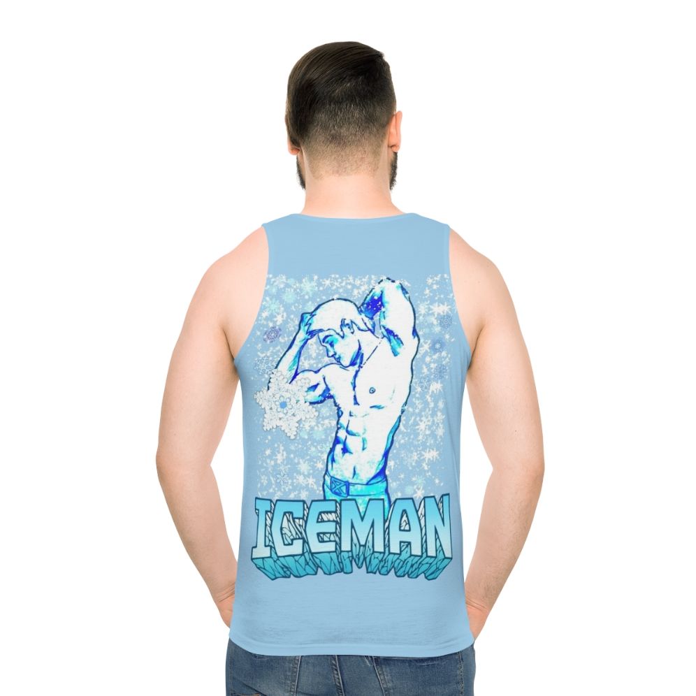 Unisex Iceman X-Men Superhero Tank Top - men back