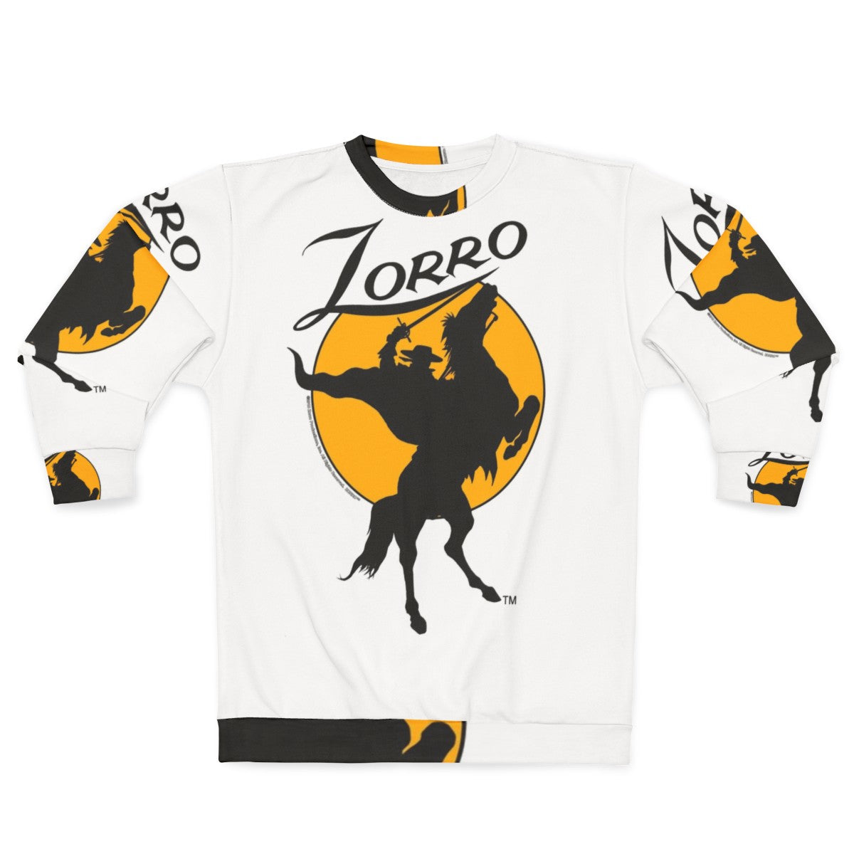 Zorro horse rider silhouette sweatshirt