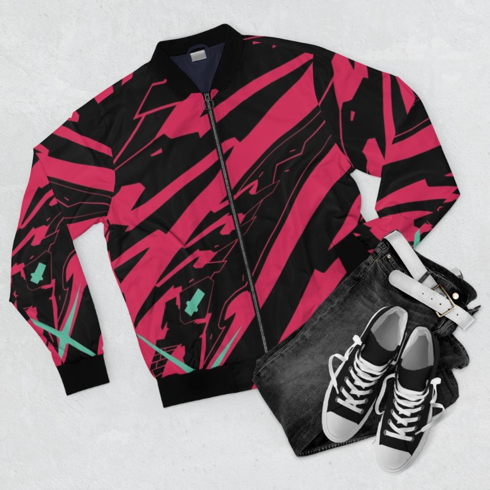 Pyra Xenoblade Aegis Bomber Jacket - Flat lay