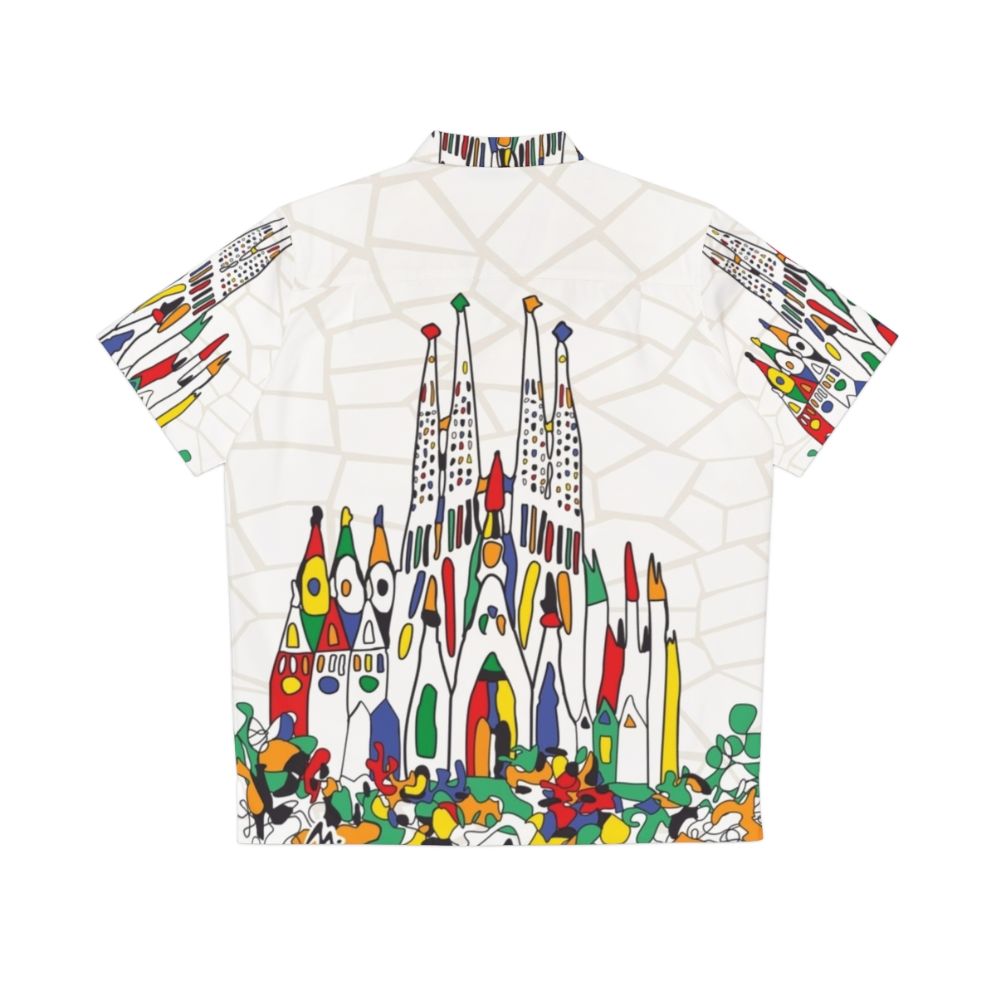 The Sagrada Familia Barcelona Spain Hawaiian Shirt - Back