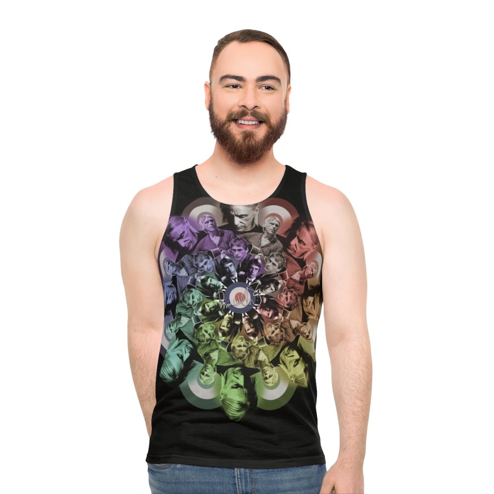 Colorful Paul Weller tribute unisex tank top - men