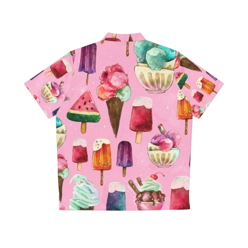 Ice cream pattern Hawaiian shirt - Back