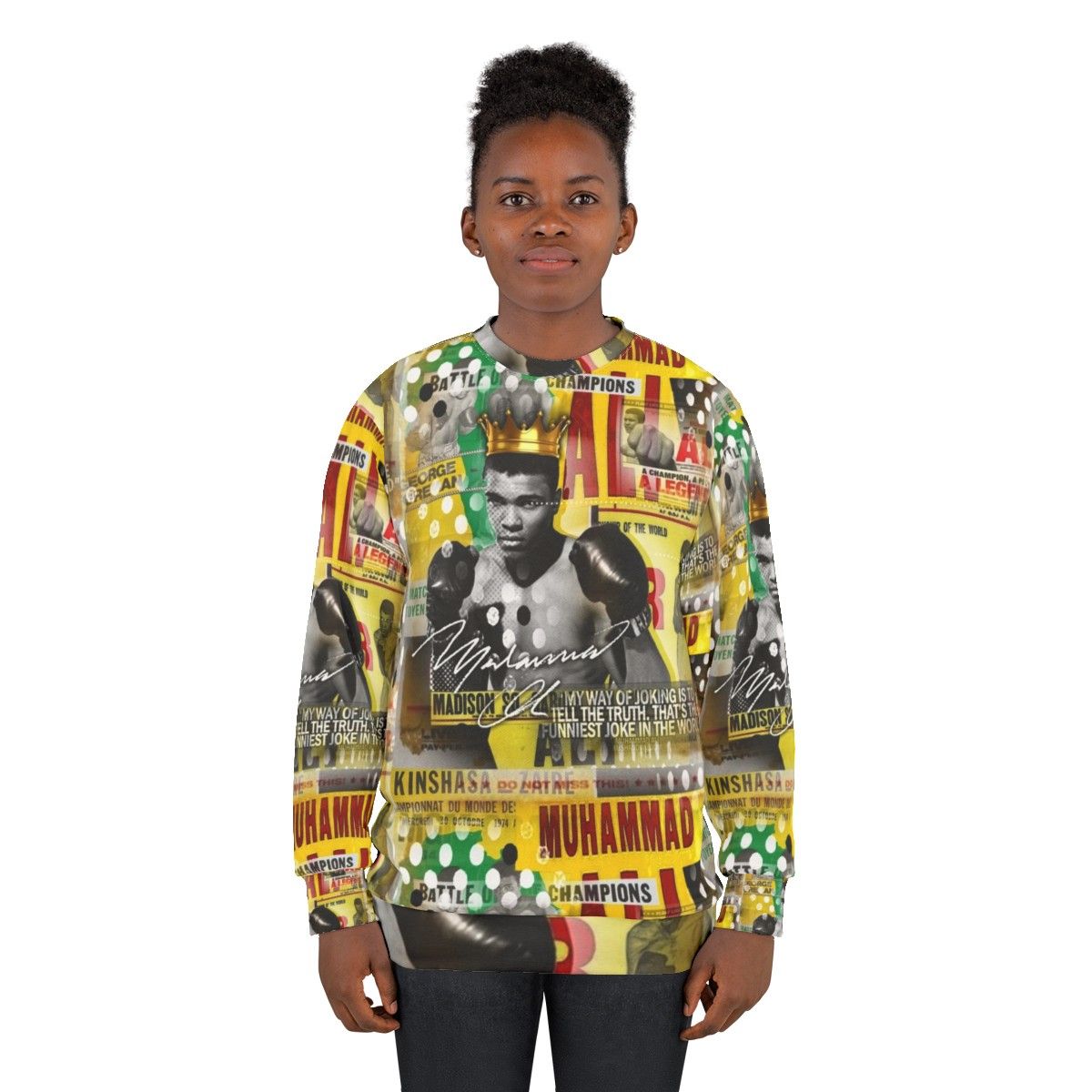 Muhammad Ali boxing sweatshirt - women